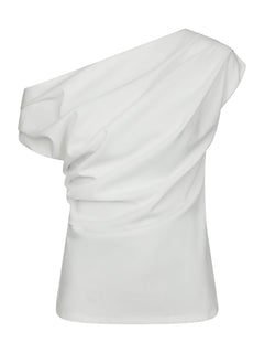 Mabelle Drapy Top - White