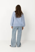 Fam Patch Short Sweater - Skyway