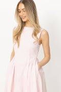 Elva Cotton Poplin Dress - Light Pink
