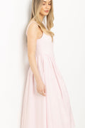 Elva Cotton Poplin Dress - Light Pink