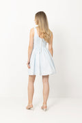 Elva Cotton Poplin Mini Dress - Light Blue