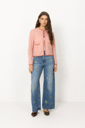 Eliza Nenaya Cardigan Stp - Fade Rose Egret
