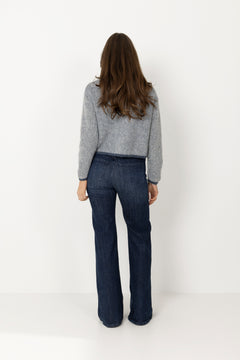 Eliza Nenaya Cardigan Stp - V Indigo Egret