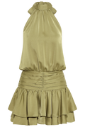 Cordelia Halterneck Mini Dress - Green