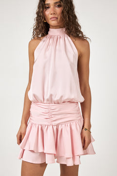 Cordelia Halterneck Mini Dress - Light Pink