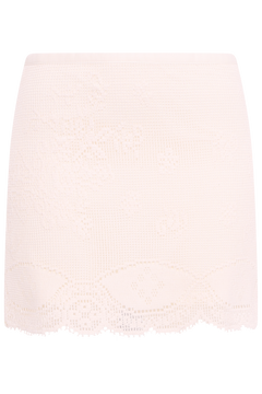 Luna Lace Mini Skirt - Creme