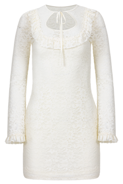 Selena Lace Mini Dress - Creme