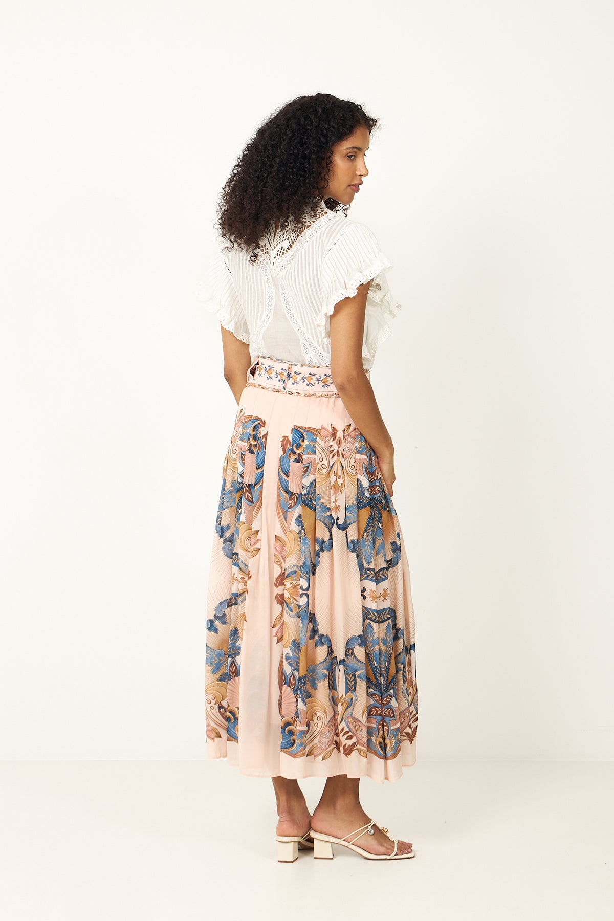 Maxi Skirt - Sea Garden Scarf Soft Pink