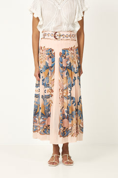Maxi Skirt - Sea Garden Scarf Soft Pink