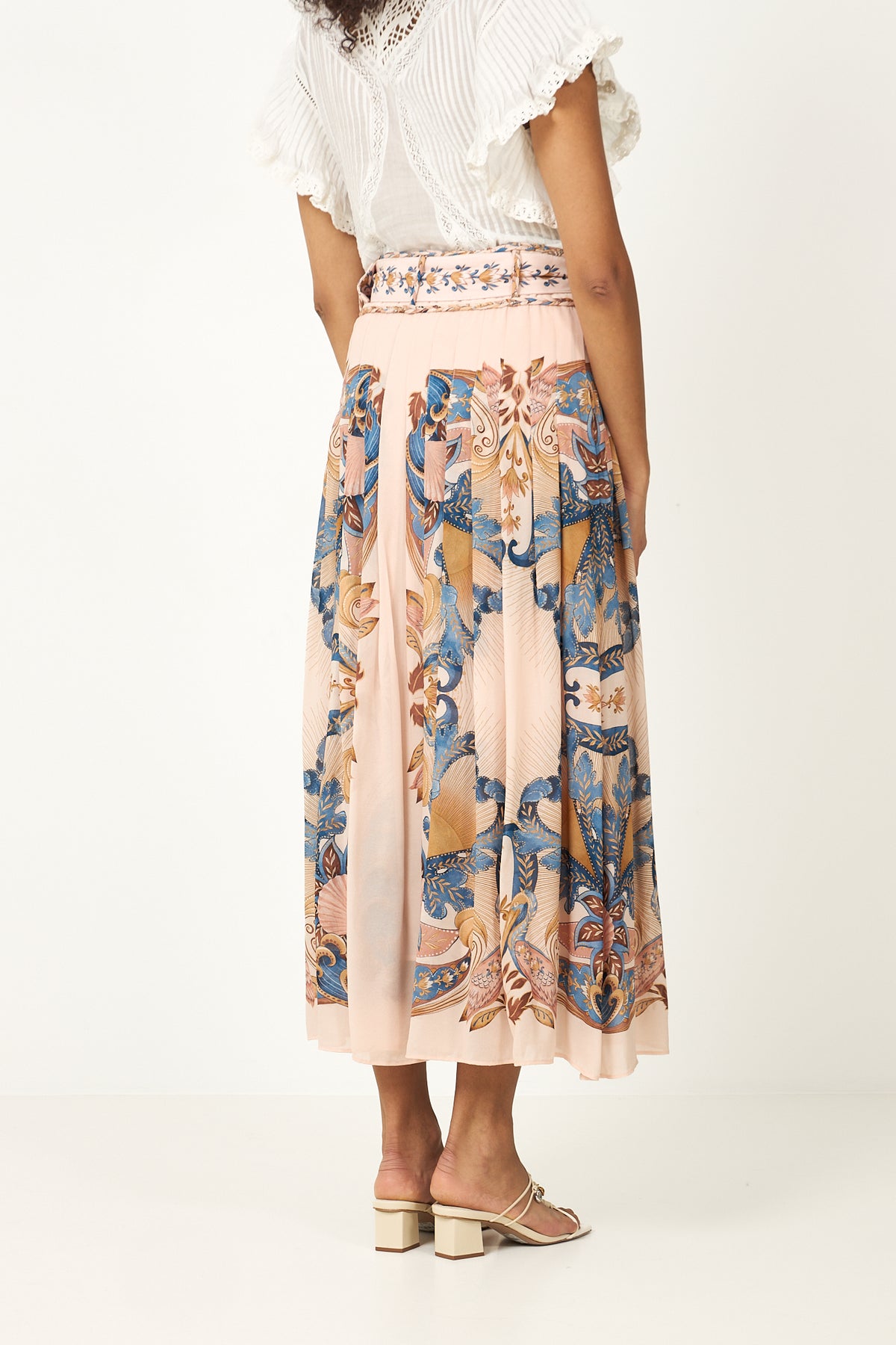 Maxi Skirt - Sea Garden Scarf Soft Pink