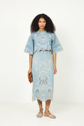 Richelieux Midi Skirt - Denim
