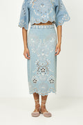 Richelieux Midi Skirt - Denim
