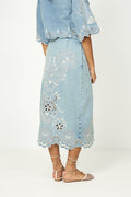 Richelieux Midi Skirt - Denim