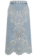 Richelieux Midi Skirt - Denim
