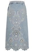 Richelieux Midi Skirt - Denim