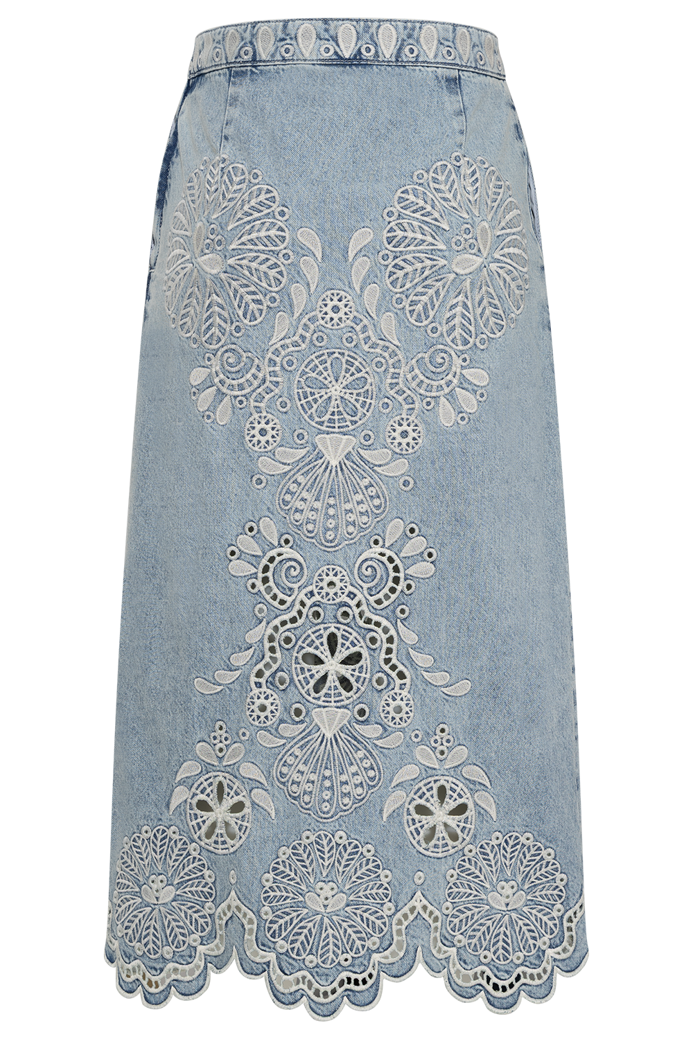Richelieux Midi Skirt - Denim