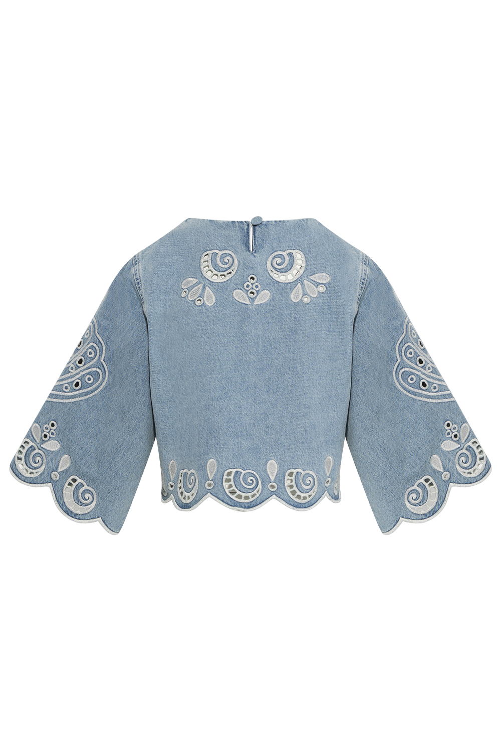 Richelieux Cropped Blouse - Denim