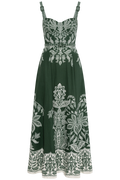 Belt Buckles Maxi Dress - Miranda Dark Green