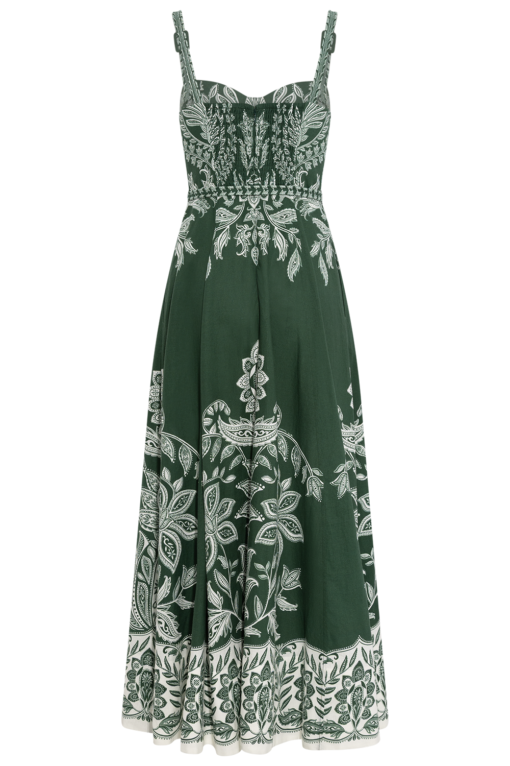 Belt Buckles Maxi Dress - Miranda Dark Green