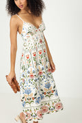 Midi Dress - Stitched Garden Off-White