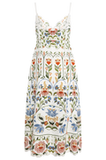 Midi Dress - Stitched Garden Off-White