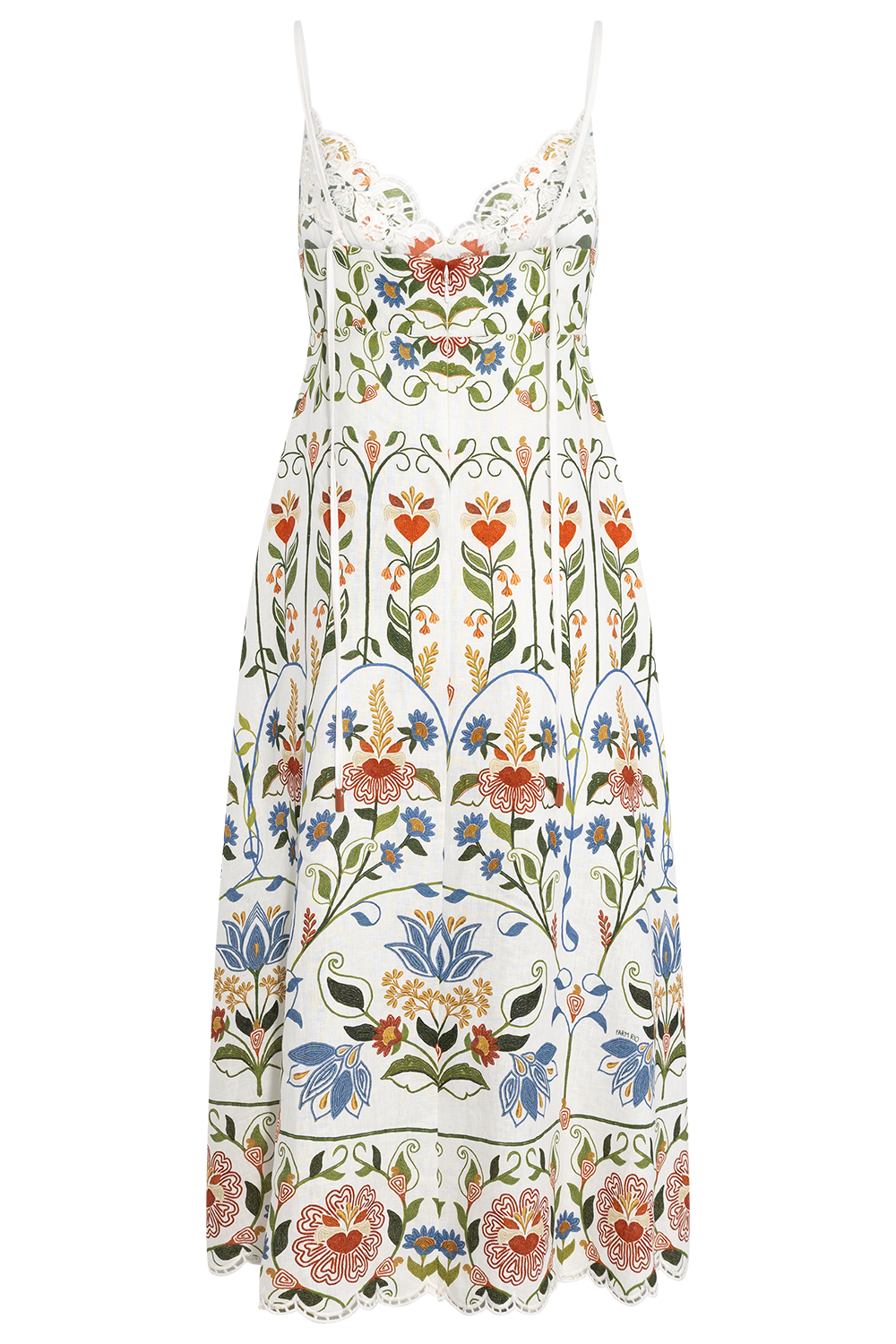 Midi Dress - Stitched Garden Off-White