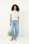 Blouse With Appliqués - Off-White