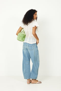 Blouse With Appliqués - Off-White