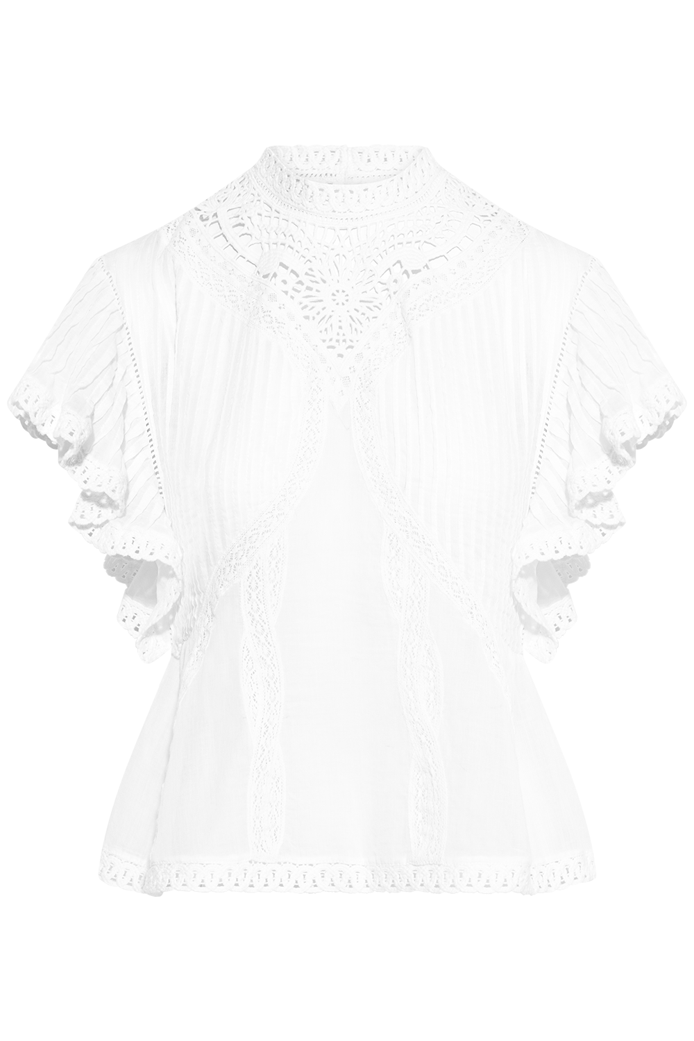 Blouse With Appliqués - Off-White