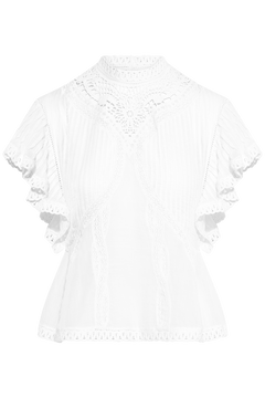 Blouse With Appliqués - Off-White