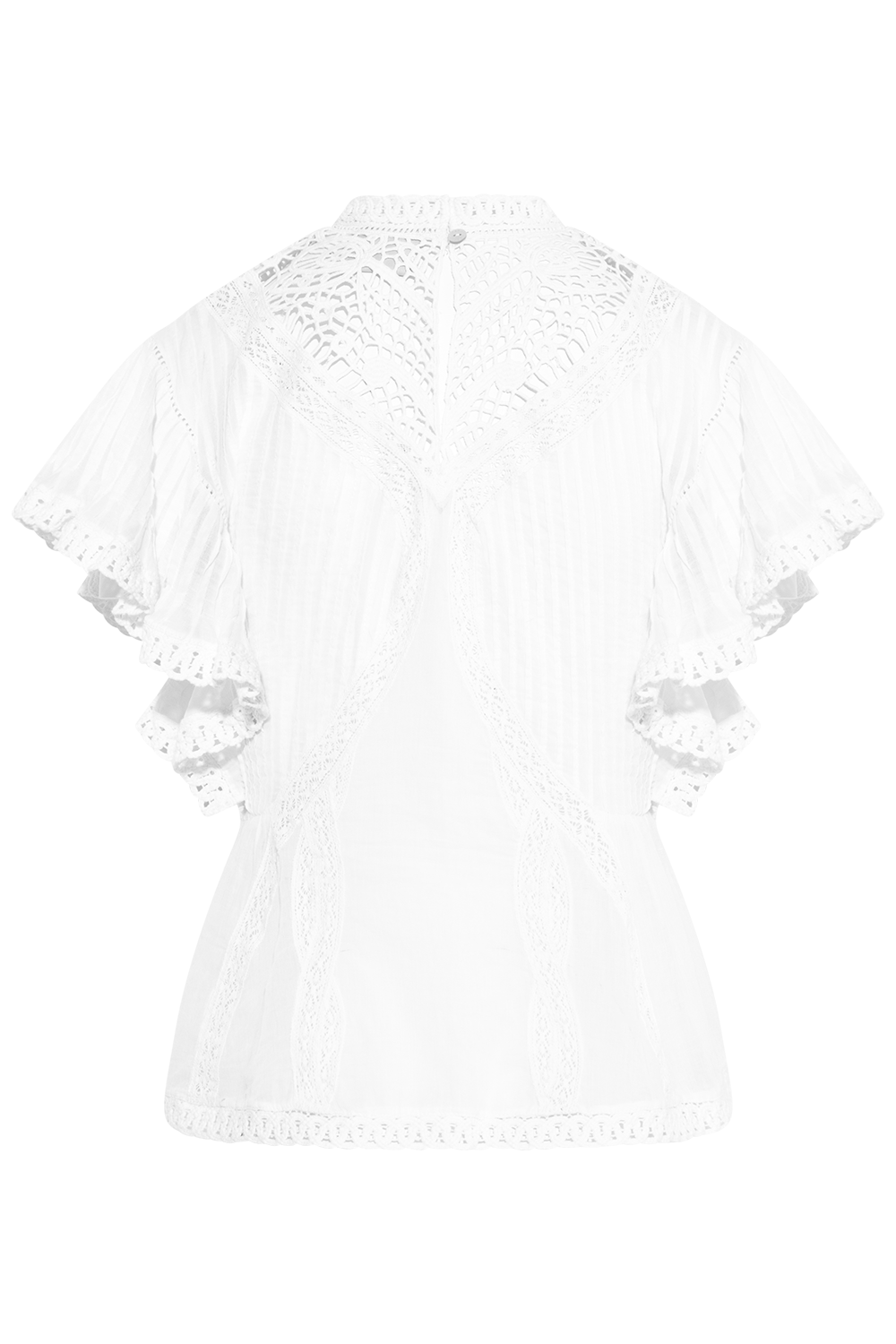 Blouse With Appliqués - Off-White