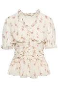 Arielic Blouse - Off White Vintage Rose