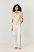 Arielic Blouse - Off White Vintage Rose
