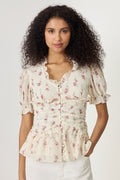 Arielic Blouse - Off White Vintage Rose