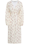 Adaic Long Dress - Off White Vintage Rose