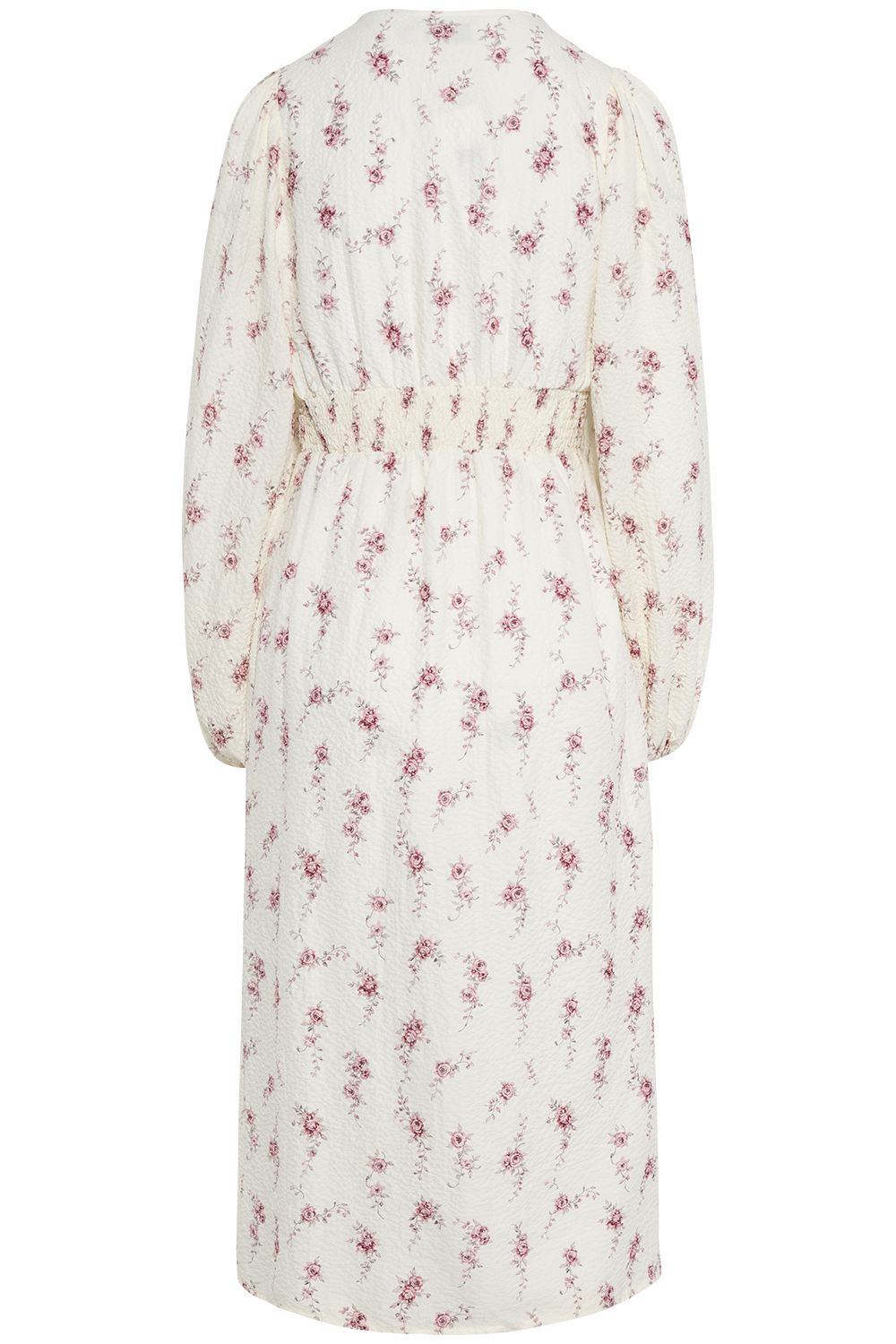 Adaic Long Dress - Off White Vintage Rose