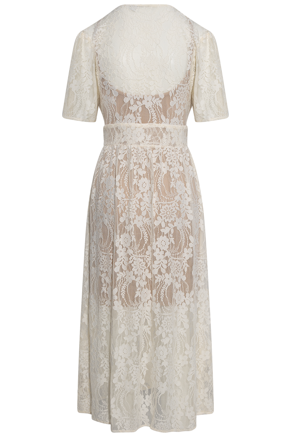 Adeliaic Long Dress - Off White Lace