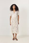 Adeliaic Long Dress - Off White Lace