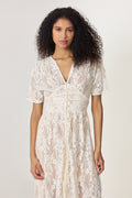 Adeliaic Long Dress - Off White Lace