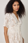 Adeliaic Long Dress - Off White Lace