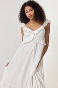 Melbaic Dress - White Embroidery