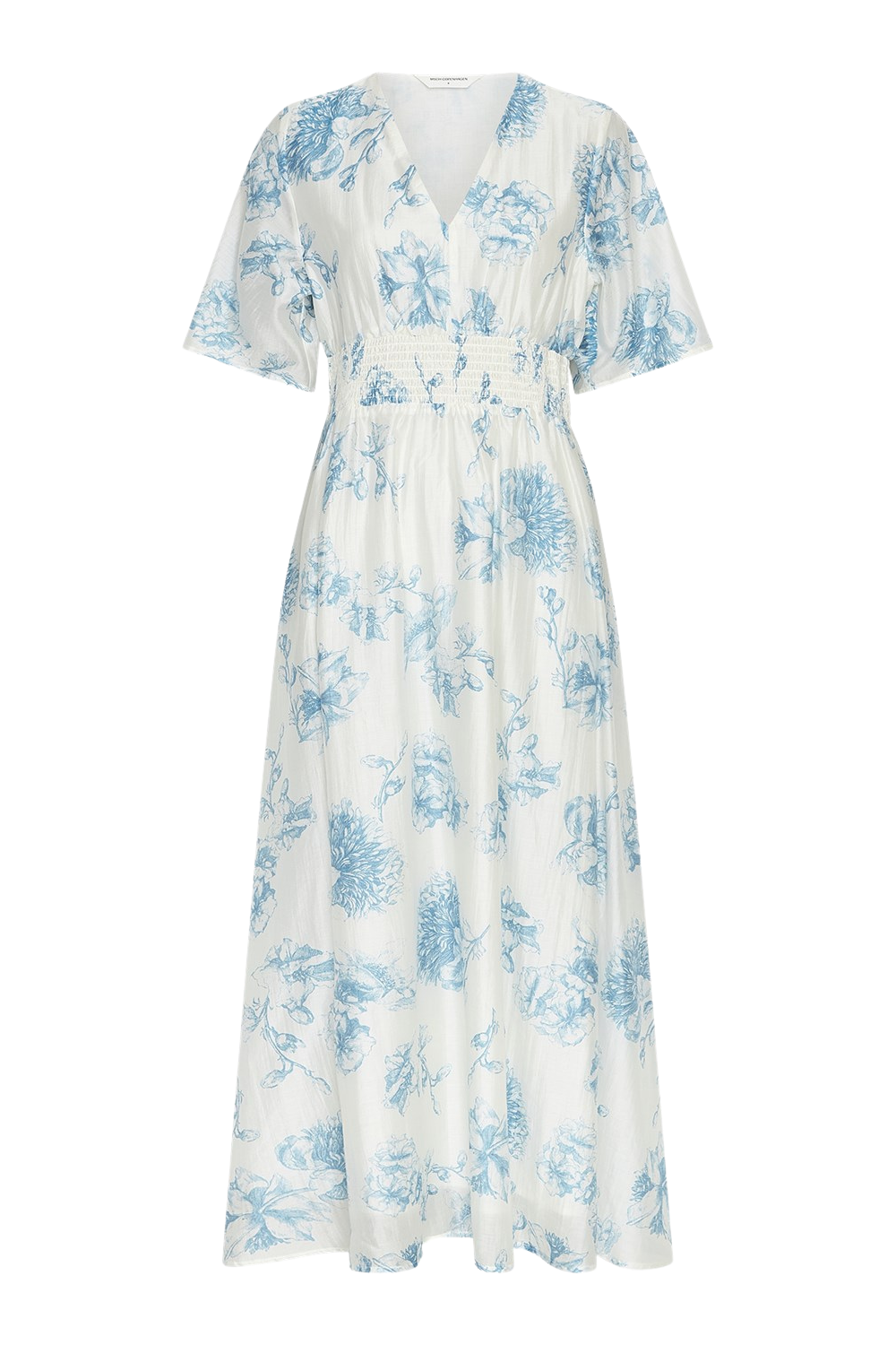 Evangelia 2/4 Dress Aop - M Blue Flower