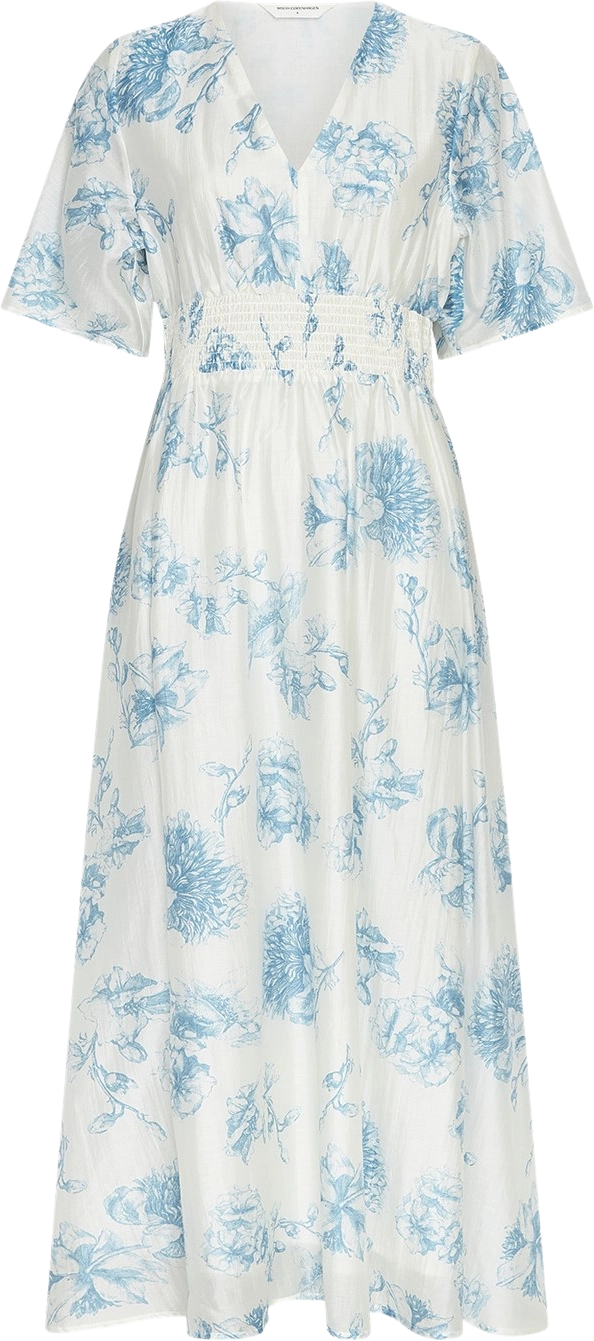 Evangelia 2/4 Dress Aop - M Blue Flower
