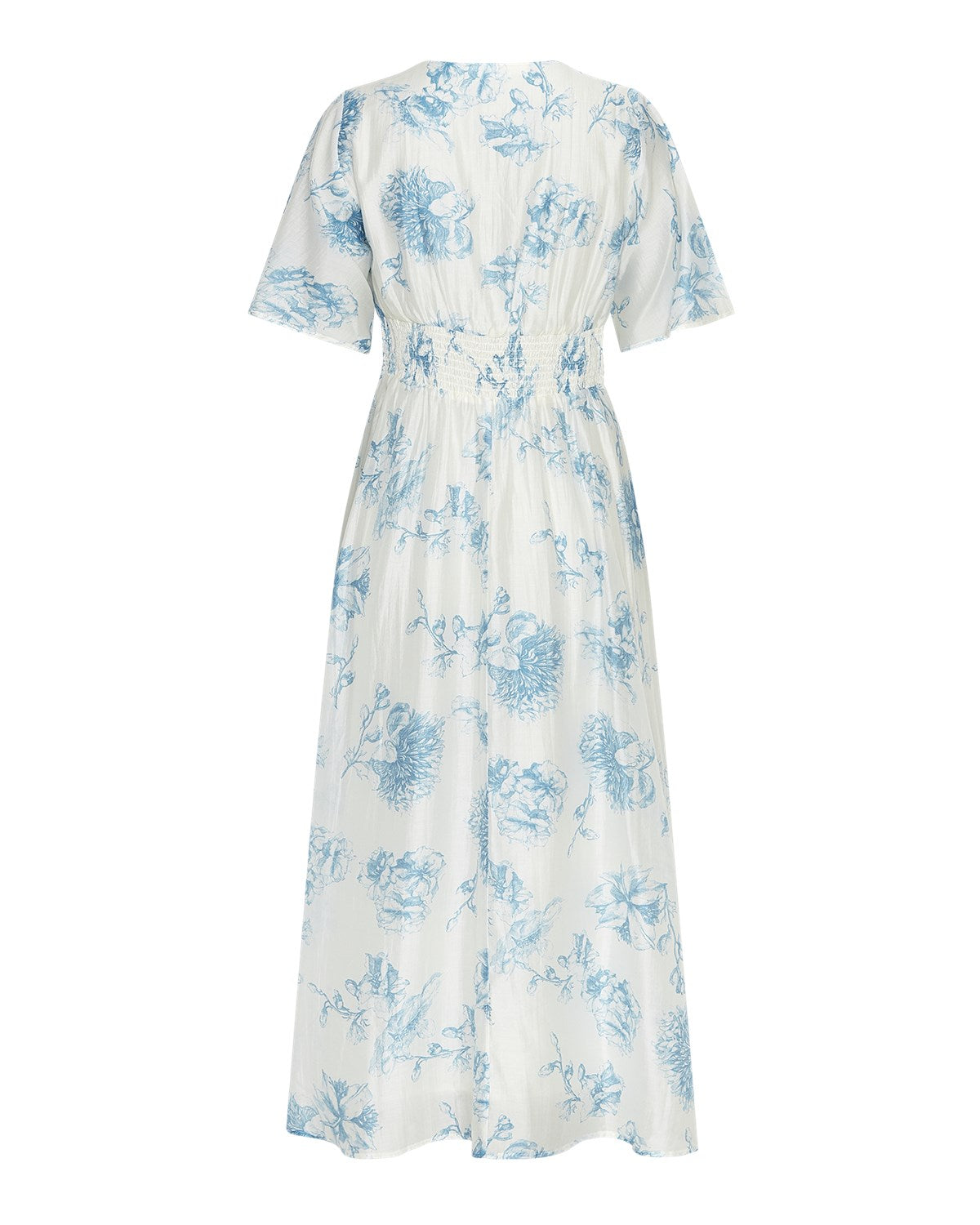 Evangelia 2/4 Dress Aop - M Blue Flower