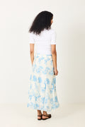 Evangelia Hw Skirt Aop - M Blue Flower
