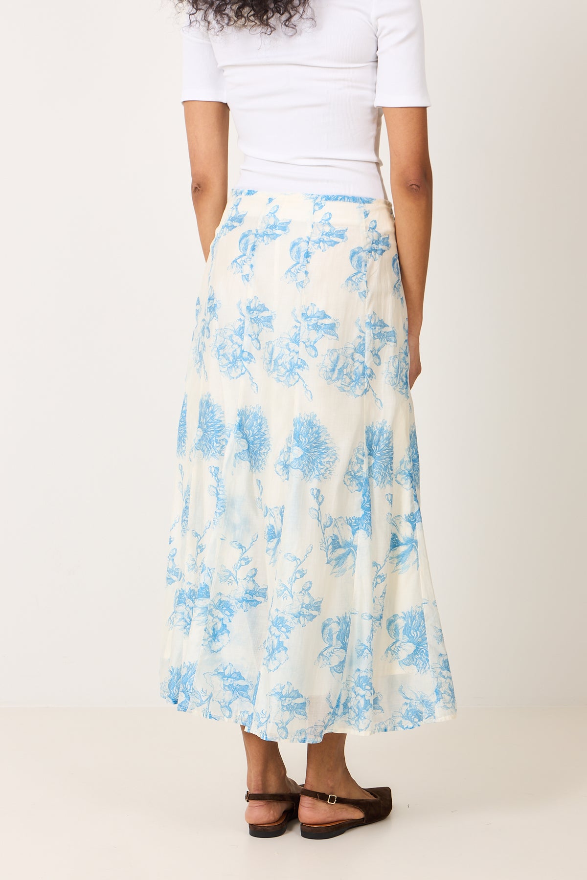 Evangelia Hw Skirt Aop - M Blue Flower