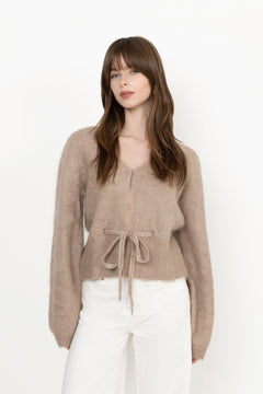 Malin Chunky Cardigan - Hazel Beige