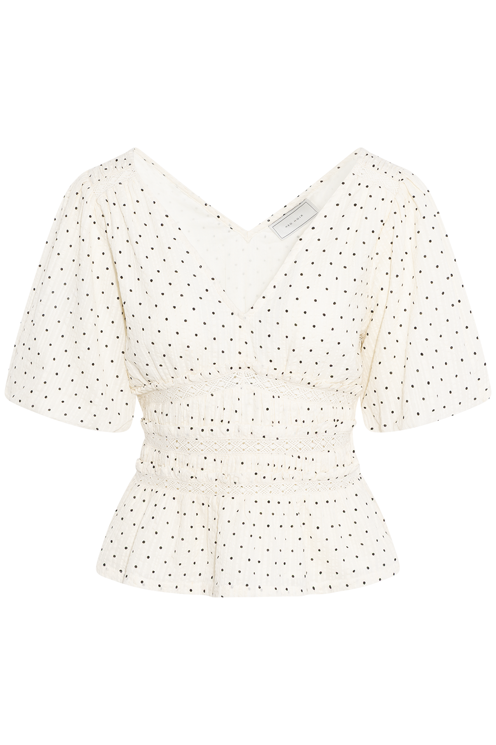 Sapura Dot Blouse - Creme