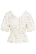Sapura Dot Blouse - Creme