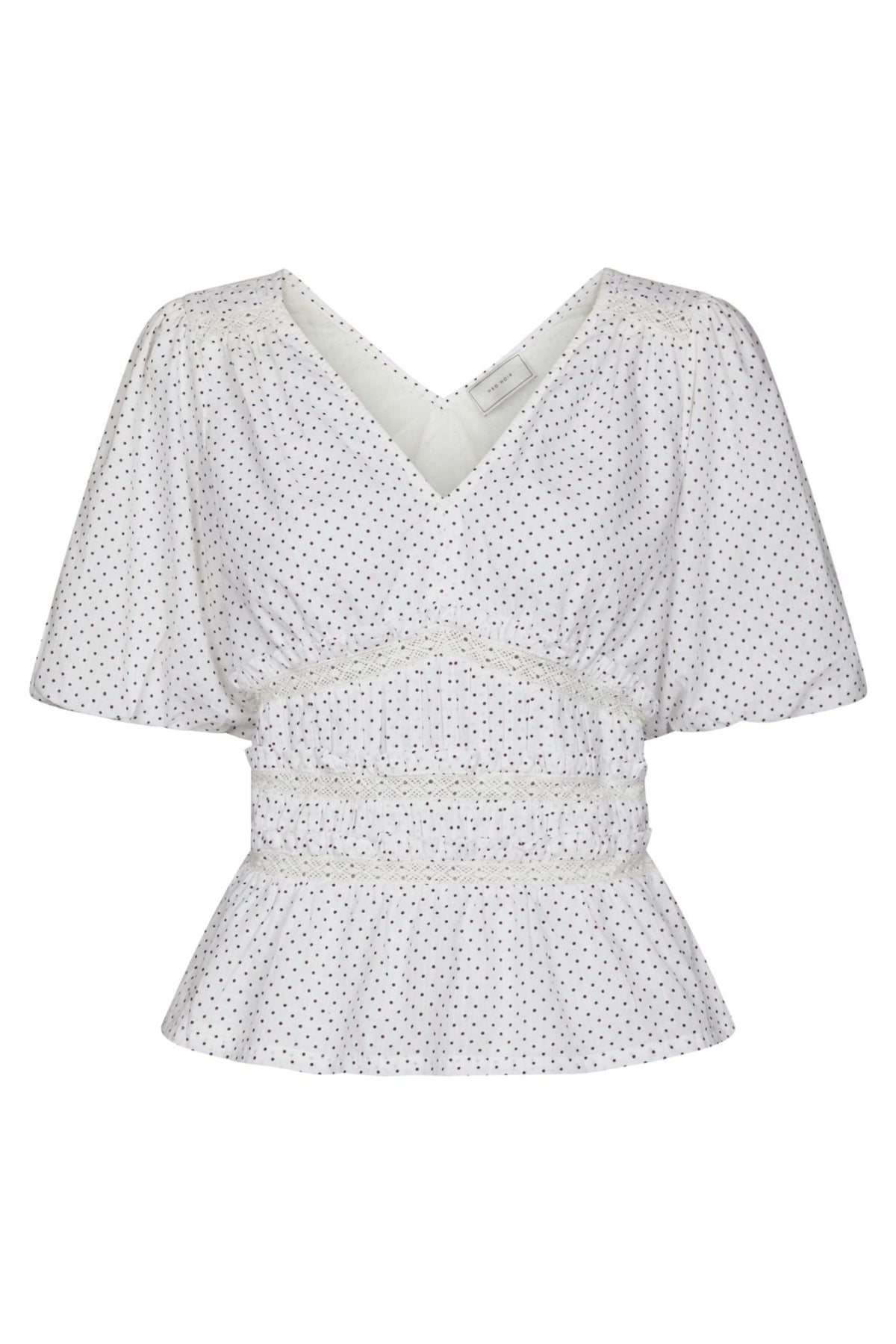 Sapura Dot Blouse - Creme